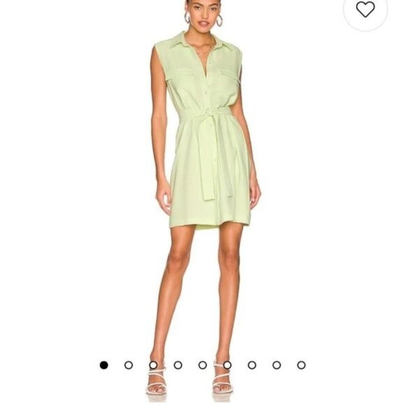 Amanda Uprichard Edith Mini Dress in Cucumber - Picture 2 of 8